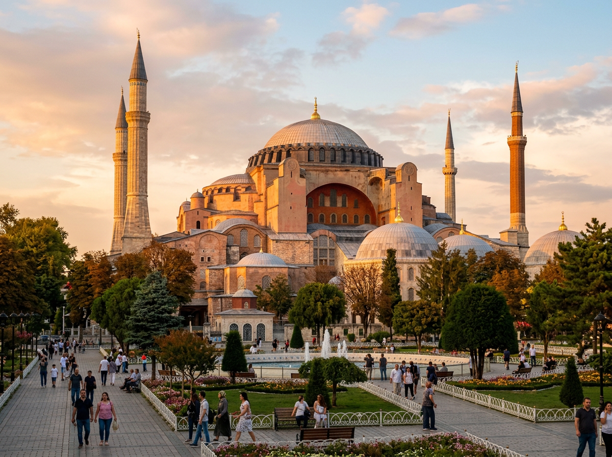 Ayasofya’nın kubbesi ve minareleri