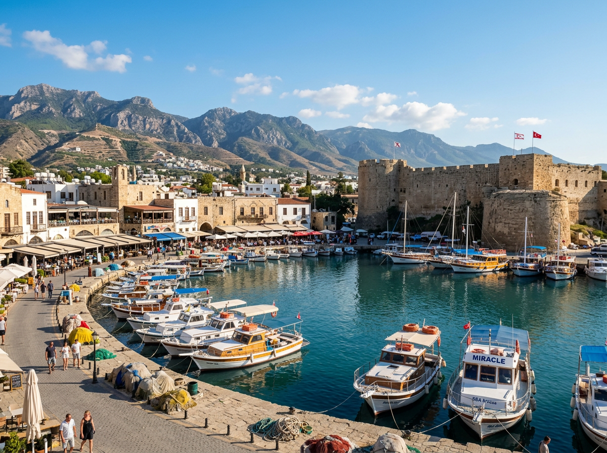 Girne antik limanı ve kale