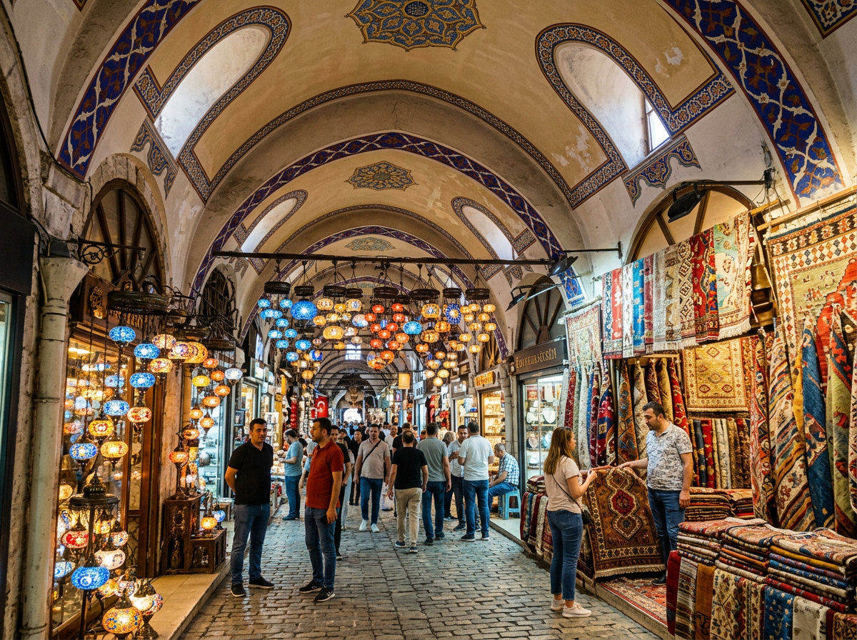 Kapalıçarşı’nın kubbeli koridorları ve dükkânları