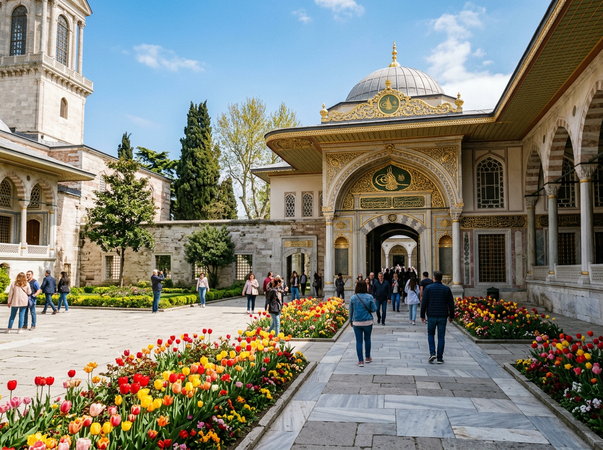 Topkapı Sarayı’nın avlusu ve kapısı